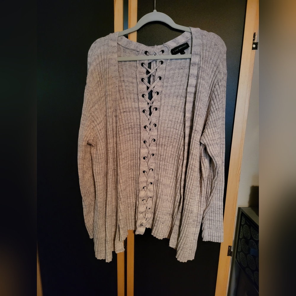 Lane Bryant Lace Up Cardigan